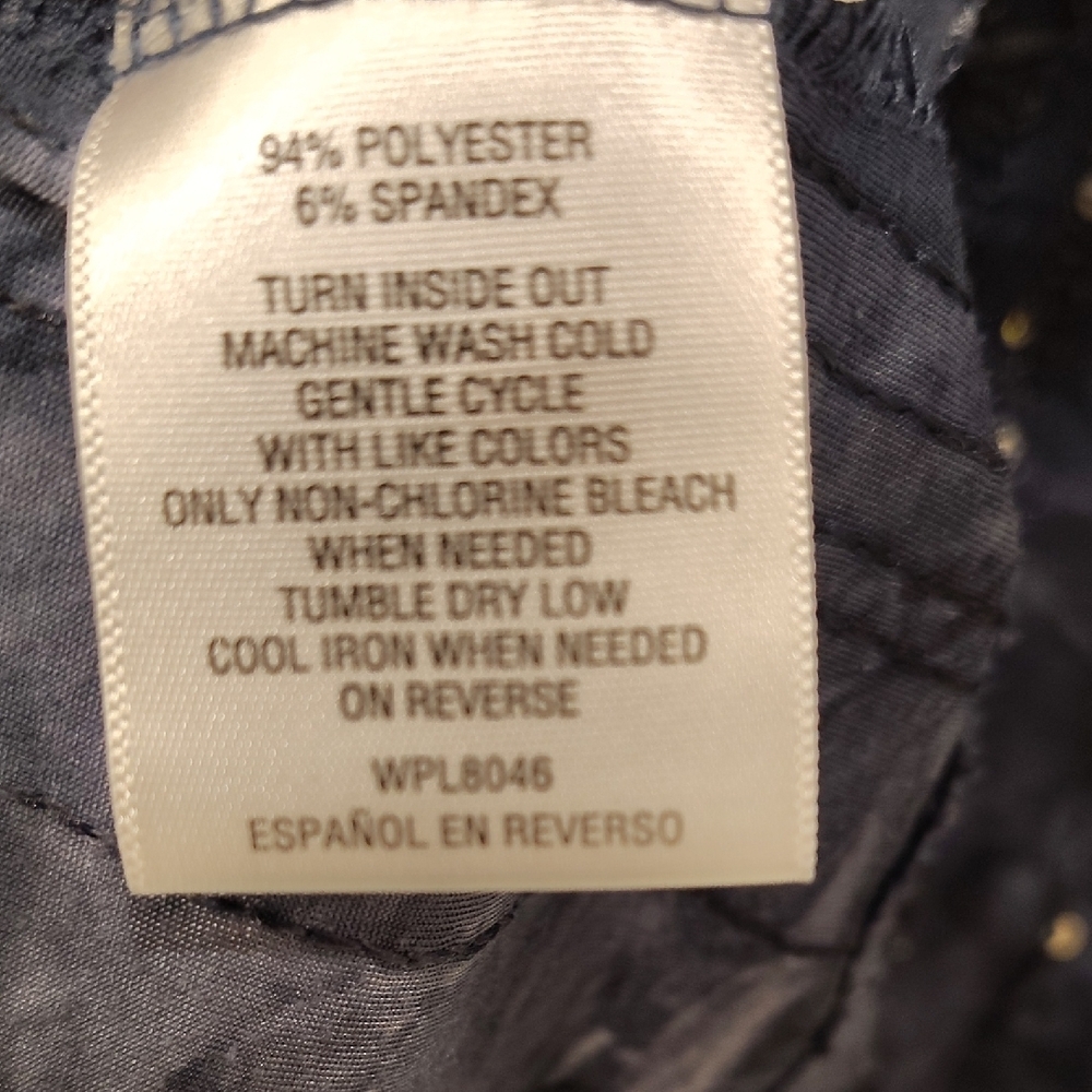 JM Collection Dark Blue Textured Top - Picture 5 of 8